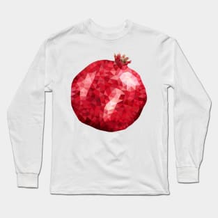 Low poly pomegranate garnet Long Sleeve T-Shirt